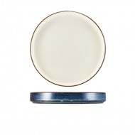 Neville Genware Terra Porcelain Aqua Blue Two Tone Presentation Plate, 21cm