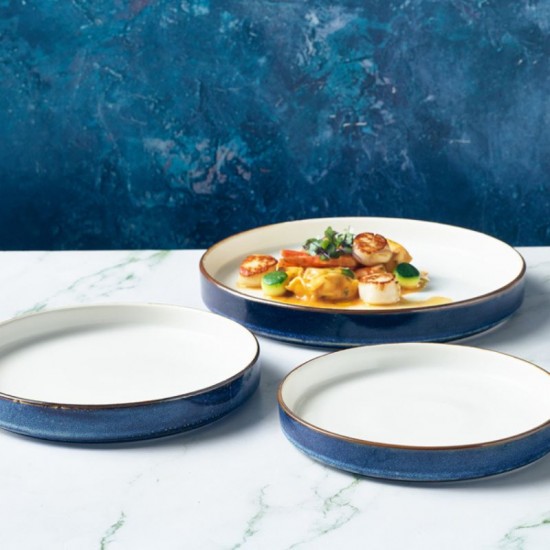 Shop quality Neville Genware Terra Porcelain Aqua Blue Two Tone Presentation Plate, 21cm in Kenya from vituzote.com Shop in-store or online and get countrywide delivery!