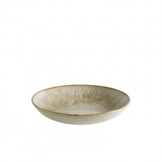 Neville Genware Sand Snell Bloom Deep Plate, 23cm