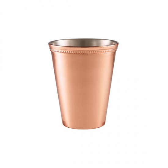  Neville GenWare Beaded Copper Plated Serving Cup, 380ml / 38cl/13.4oz