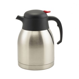 Neville Genware Stainless Steel Vacuum Push Button Jug, 1.5L