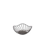 Neville GenWare Lotus Leaf Black Wire Basket