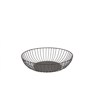 Neville GenWare Round Black Wire Basket , 27 x 7cm (Dia x H)