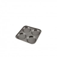 Neville Genware Carbon Steel Non-Stick 4 Cup Yorkshire Pudding Tray