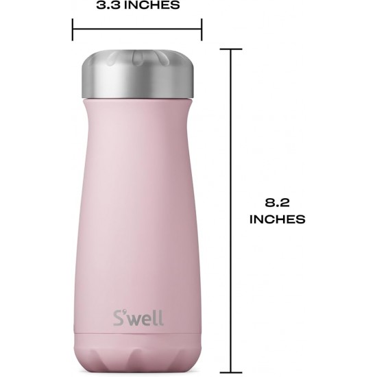 S'well Pink Topaz Traveler, 470ml - Triple Layered