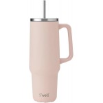 S'well XL Reusable Drinks Tumbler With Straw, 1180ml, Himalayan Salt - Triple Layered