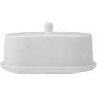 Maxwell & Williams Cashmere Butter Dish with Lid, Fine Bone China, White