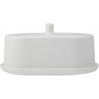 Maxwell & Williams Cashmere Butter Dish with Lid, Fine Bone China, White