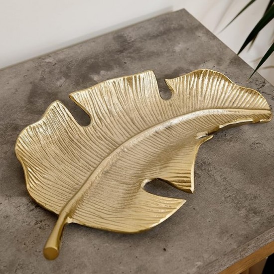 Shop quality Artesà Gold Palm Leaf Plate, Cast Aluminium Serving Platter with Gold-Coloured Finish, 33 x 18.5cm in Kenya from vituzote.com Shop in-store or online and get countrywide delivery!