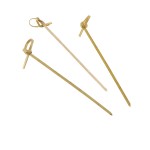 Neville Genware Bamboo Looped Skewers, 12cm. - Pack of 100 pieces