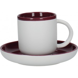 La Cafetiere Barcelona Plum Coffee Cup and Saucer, 260ml 