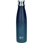 Built Double Walled Stainless Steel Water Bottle Black and Blue Ombre, 500ml 