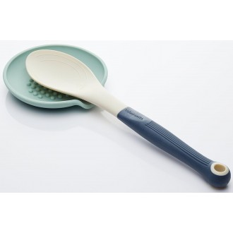 Colourworks Classics Silicone-Headed Kitchen Spoon with Long Handle 29 cm (11.5") - Cream 