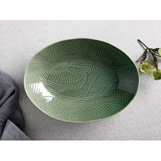 Maxwell & Williams Panama Oval Serving Dish in Gift Box, Stoneware, Kiwi Green, 32 x 23 cm