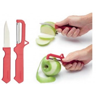 Farberware Fresh Stainless Steel 2-in-1 Peeler and Paring Knife