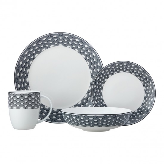 Shop quality Maxwell & Williams Harlequin Coupe 16 Piece Black Edged Dinner Set in Kenya from vituzote.com Shop in-store or online and get countrywide delivery!