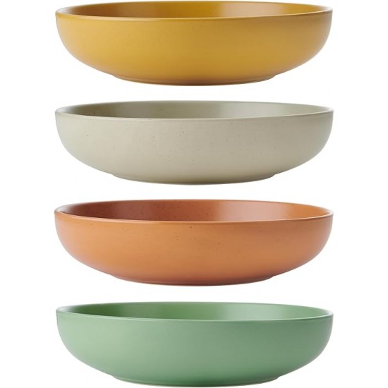 Shop quality Idilica Stoneware Pasta Bowls, Set of 4 Ceramic Shallow Dinner Bowls, Assorted Colours, 21cm in Kenya from vituzote.com Shop in-store or online and get countrywide delivery!