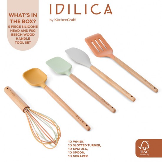 Shop quality Idilica Silicone Tool Set, Set of 5 - silicone and beechwood in Kenya from vituzote.com Shop in-store or online and get countrywide delivery!