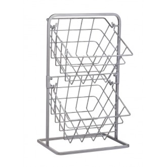 Industrial Kitchen 2 Tier Distressed Paintwork Industrial Style Wire Storage Baskets