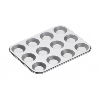 Kitchen Craft Non-Stick 12-Hole Bake Pan / Fruit tarts/ Mini Cheesecakes, 31cm x 24cm.