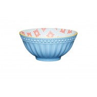 Kitchen Craft Pale Blue Detailed Ceramic Bowl, 16cm