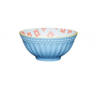 Kitchen Craft Pale Blue Detailed Ceramic Bowl, 16cm