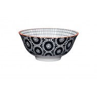 Kitchen Craft Black Swirl Centred Ceramic Bowl, 16cm