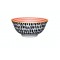 Kitchen Craft Red Swirl and Black Spots Ceramic Bowl, 16cm