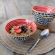 Kitchen Craft Red Swirl and Black Spots Ceramic Bowl, 16cm