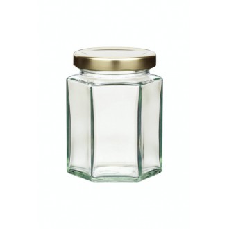 Home Made Hexagonal Jar with Twist-off Lid, 227ml