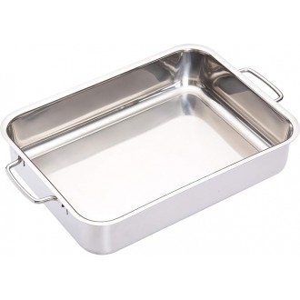 MasterClass Stainless Steel Heavy Duty Roasting Pan, 32cm x 23cm