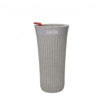 La Cafetière 'The Beanie' Reusable Coffee Cup, Insulated Travel Cup with Comfortable Grip and Leak-Proof, 90% Recycled Coffee Husk, 455ml