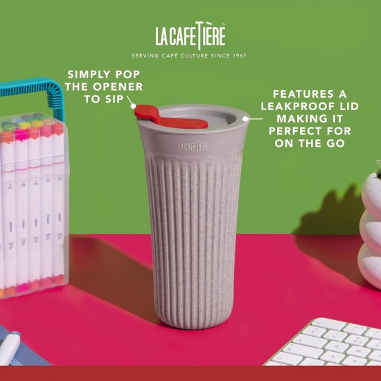 Shop quality La Cafetière  The Beanie  Reusable Coffee Cup, Insulated Travel Cup with Comfortable Grip and Leak-Proof, 90 Recycled Coffee Husk, 455ml in Kenya from vituzote.com Shop in-store or online and get countrywide delivery!