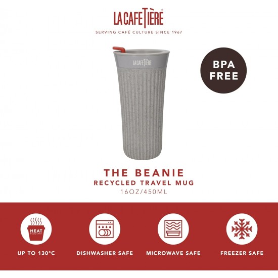 Shop quality La Cafetière  The Beanie  Reusable Coffee Cup, Insulated Travel Cup with Comfortable Grip and Leak-Proof, 90 Recycled Coffee Husk, 455ml in Kenya from vituzote.com Shop in-store or online and get countrywide delivery!