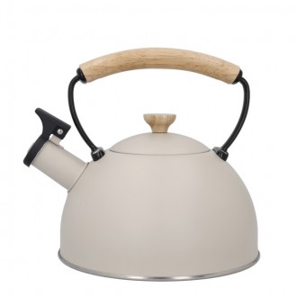 La Cafetière Latte Whistling Kettle with Wooden Handle, 1.6L