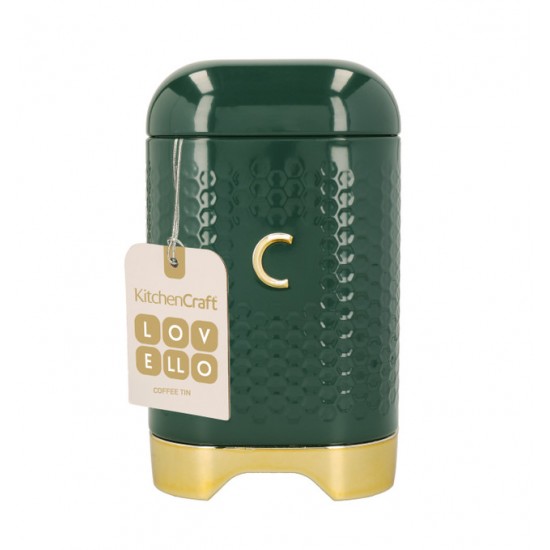 Shop quality Lovello Textured Coffee Storage Canister with Lid, Hunter Green & Gold in Kenya from vituzote.com Shop in-store or online and get countrywide delivery!