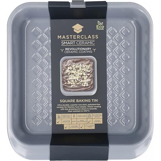 Shop quality MasterClass Smart Ceramic Square Baking Tin with Robust Non-Stick Coating, Carbon Steel, Grey, 23cm in Kenya from vituzote.com Shop in-store or online and get countrywide delivery!