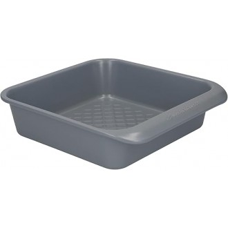 MasterClass Smart Ceramic Square Baking Tin with Robust Non-Stick Coating, Carbon Steel, Grey, 23cm