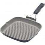 MasterClass Cast Aluminium Grill Pan With Folding Handle, 20 cm