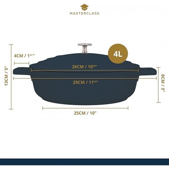 Shop quality MasterClass 4L/28 cm Lightweight Cast Aluminium Induction and Oven Safe Shallow Casserole Dish with Lid, Red in Kenya from vituzote.com Shop in-store or online and get countrywide delivery!