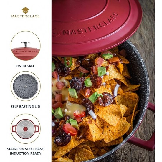 Shop quality MasterClass 4L/28 cm Lightweight Cast Aluminium Induction and Oven Safe Shallow Casserole Dish with Lid, Red in Kenya from vituzote.com Shop in-store or online and get countrywide delivery!