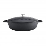 MasterClass Cast Aluminium Shallow Casserole Dish, 5L, Black