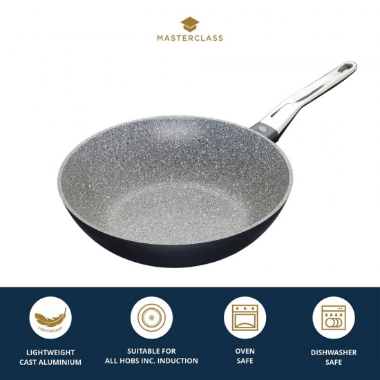 Shop quality MasterClass Wok, Non-Stick Induction-Safe Cast Aluminium, 28 cm (11"), Grey in Kenya from vituzote.com Shop in-store or online and get countrywide delivery!