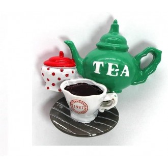 VZ Fridge Magnet, Bionic Teapot Set, 7 cm