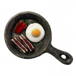 VZ Fridge Magnet, Egg and Bacon Miniature Skillet, 5 cm