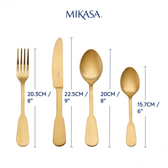 Shop quality Mikasa Soho Gold Stainless Steel Cutlery Set, 16 Piece in Kenya from vituzote.com Shop in-store or online and get countrywide delivery!