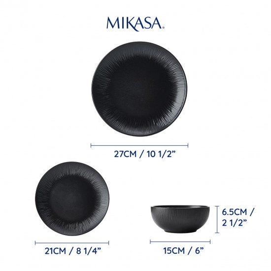 Shop quality Mikasa Jardin Midnight 12-Piece Stoneware Dinner Set, Black in Kenya from vituzote.com Shop in-store or online and get countrywide delivery!