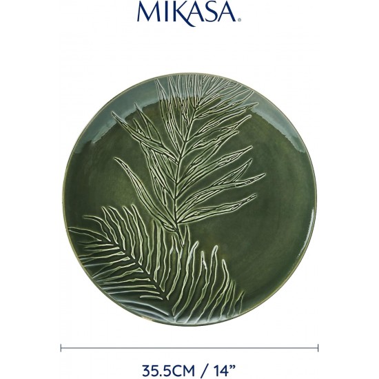 Shop quality Mikasa Jardin Round Serving Platter, Green Stoneware Serving Platter for Food, 35cm, Large Serve Plate for Starters & Antipasti - Gift Boxed in Kenya from vituzote.com Shop in-store or online and get countrywide delivery!