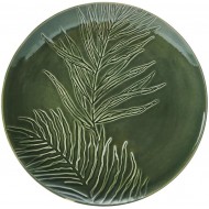 Mikasa Jardin Round Serving Platter, Green Stoneware Serving Platter for Food, 35cm, Large Serve Plate for Starters & Antipasti - Gift Boxed