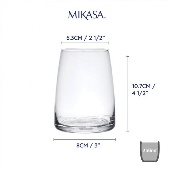 Shop quality MIKASA Palermo Crystal Stemless Wine Glasses Set of 4, 350ml, in Kenya from vituzote.com Shop in-store or online and get countrywide delivery!